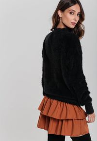 Renee - Czarny Sweter Wełniany Merrill. Kolor: czarny. Materiał: wełna, materiał. Długość rękawa: długi rękaw. Długość: długie. Styl: klasyczny