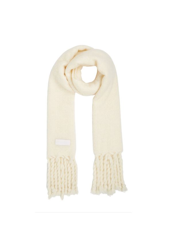 TOMMY HILFIGER - Tommy Hilfiger Szalik Tommy Twist Scarf AW0AW15530 Biały. Kolor: biały. Materiał: syntetyk