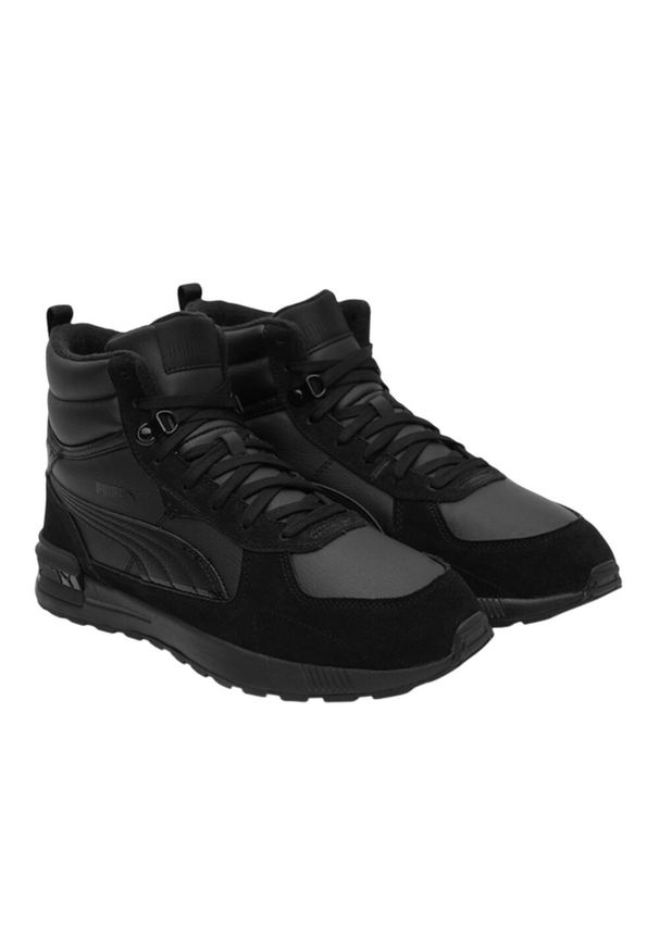 Puma - Męskie Buty Gravition Leather Mid. Kolor: czarny