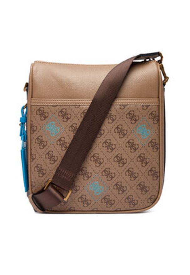 Guess Saszetka HMMICT P5417 Beżowy. Kolor: beżowy. Materiał: skóra