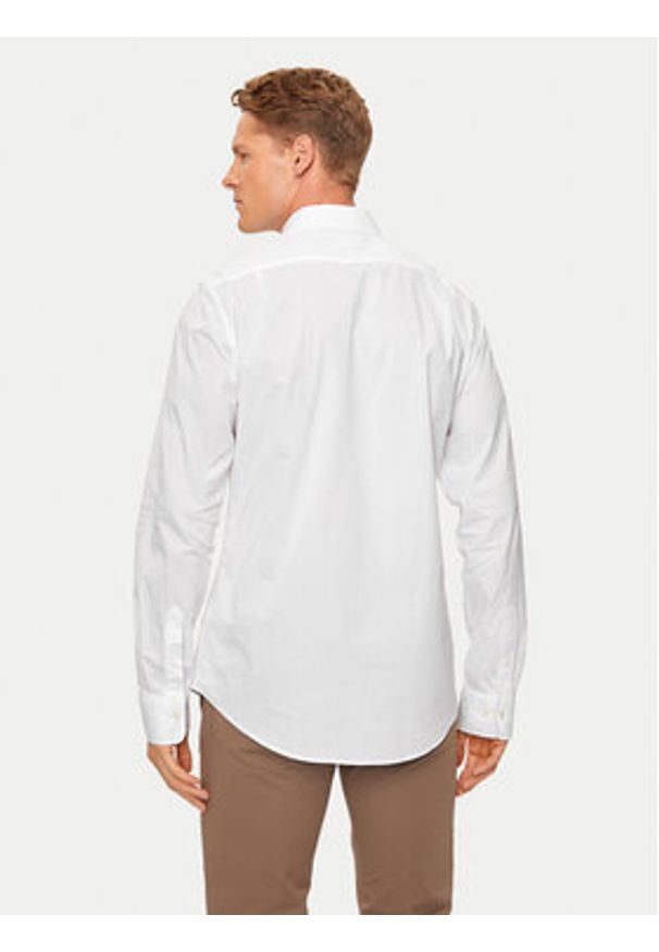 GANT - Gant Koszula Poplin 3000102 Biały Slim Fit. Kolor: biały. Materiał: bawełna