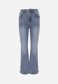 Born2be - Niebieskie Klasyczne Jeansy Dzwony z Bawełną z Regularnym Stanem Aalona. Okazja: na co dzień, na spotkanie biznesowe, do pracy. Kolekcja: plus size. Kolor: niebieski. Styl: klasyczny #6
