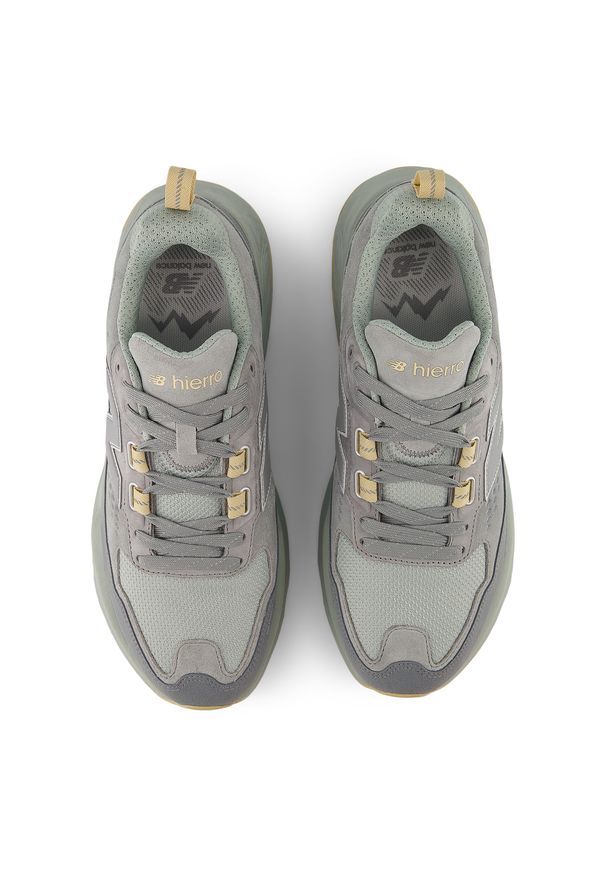 Buty męskie New Balance Fresh Foam X Hierro Trek MHIET7WC – szare. Kolor: szary. Materiał: zamsz. Szerokość cholewki: normalna. Sport: fitness, bieganie, turystyka piesza