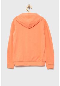 Roxy bluza dziecięca kolor pomarańczowy z kapturem z nadrukiem. Okazja: na co dzień. Typ kołnierza: kaptur. Kolor: pomarańczowy. Materiał: poliester. Wzór: nadruk. Styl: casual #3