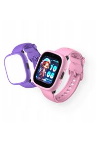 NoName - Zegarek Smartwatch Gps Wifi 4g Sim Sos Dla Dziecka / Kidoboo / K3 Watchme Gen2 / Kblgk3g2pp / Różowy / Fioletowy. Rodzaj zegarka: smartwatch. Kolor: fioletowy, różowy, wielokolorowy