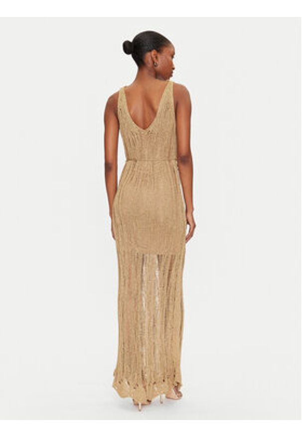 Marciano Guess Sukienka wieczorowa 5GGK54 5871Z Złoty. Kolor: złoty. Materiał: syntetyk. Styl: wizytowy