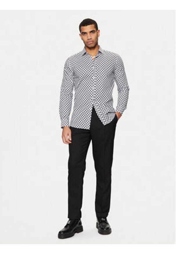 Hugo - HUGO Koszula Elisha02 50534076 Czarny Extra Slim Fit. Kolor: czarny. Materiał: bawełna