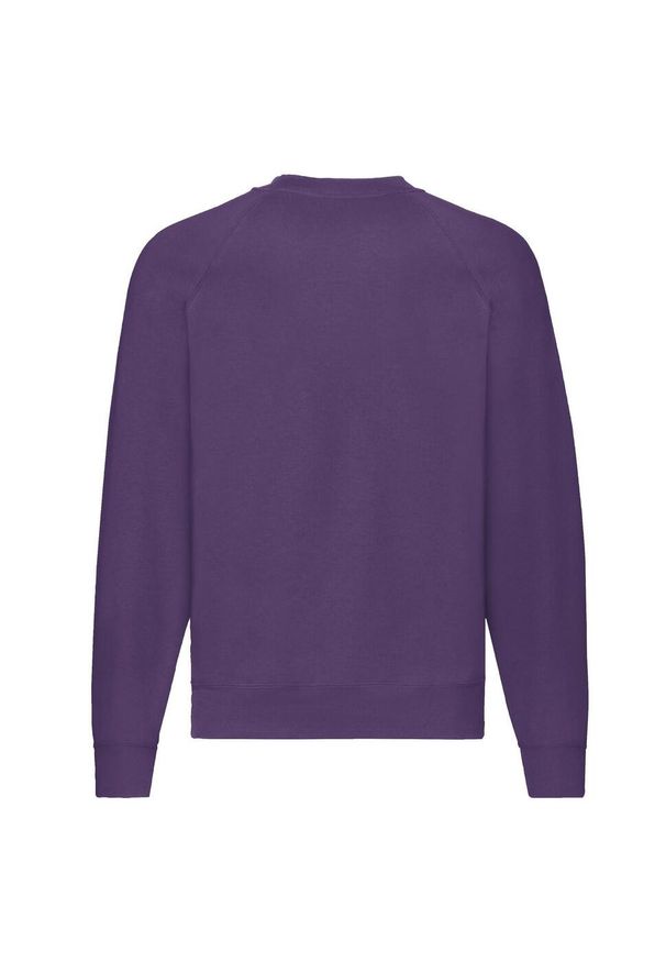 FRUIT OF THE LOOM - Męska Klasyczna Bluza Raglanowa. Kolor: fioletowy. Długość rękawa: raglanowy rękaw