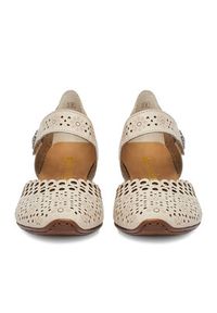 Rieker Półbuty 43753-60 Beżowy. Kolor: beżowy. Materiał: skóra #2