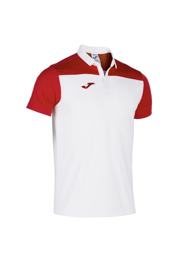 Koszulka polo do tenisa męska Joma Hobby II. Typ kołnierza: polo. Kolor: wielokolorowy, biały, czerwony. Sport: tenis