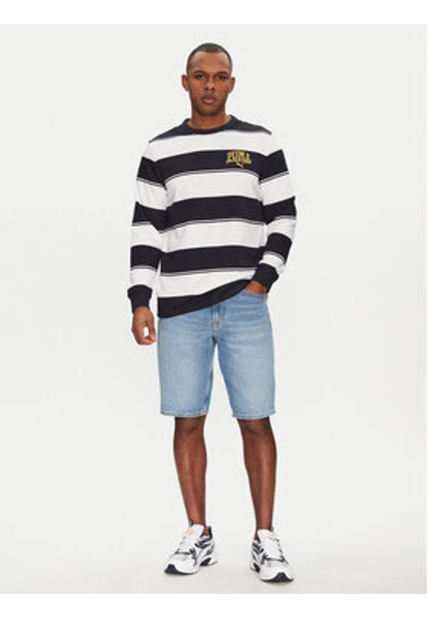 Puma Bluza Class Striped 684647 Granatowy Regular Fit. Kolor: niebieski. Materiał: syntetyk