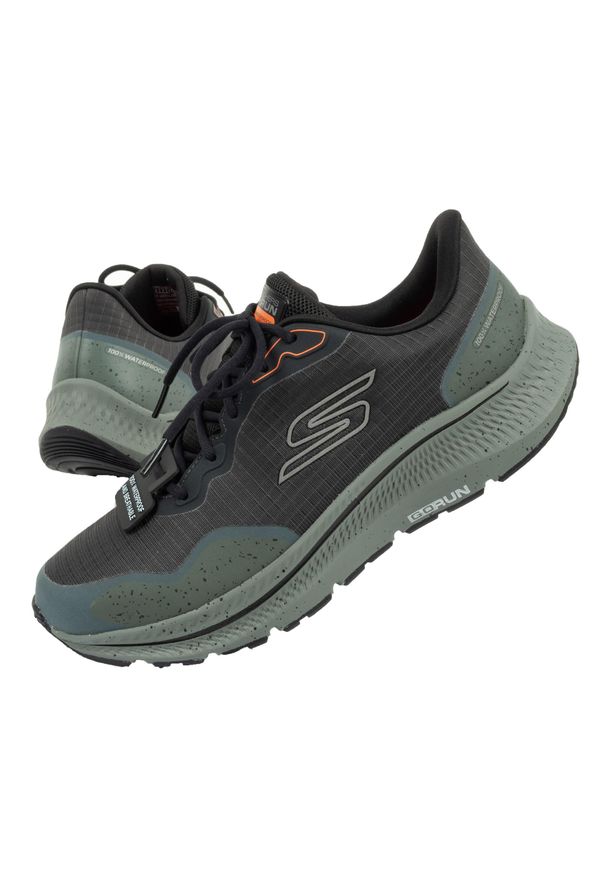 skechers - Buty sportowe męskie Skechers Go Run. Kolor: szary. Materiał: syntetyk, materiał. Szerokość cholewki: normalna. Sport: bieganie