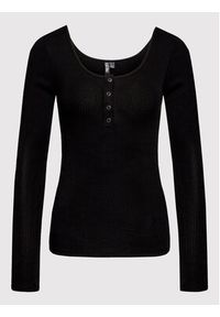 Pieces Bluzka Kitte 17101437 Czarny Slim Fit. Kolor: czarny. Materiał: bawełna #5