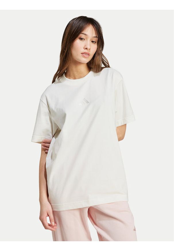 Adidas - adidas T-Shirt ALL SZN IY6784 Biały Loose Fit. Kolor: biały. Materiał: bawełna