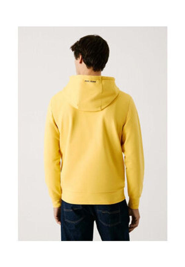 Pepe Jeans Bluza Red Bull Racing Team Logo RM580016 Żółty Regular Fit. Kolor: żółty. Materiał: bawełna