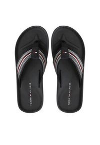 TOMMY HILFIGER - Tommy Hilfiger Japonki Comfort Corporate Beach Sandal FM0FM04616 Granatowy. Kolor: niebieski. Materiał: materiał #6