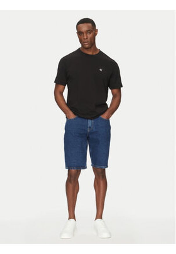 Calvin Klein Jeans Szorty jeansowe J30J327192 Granatowy Regular Fit. Kolor: niebieski. Materiał: bawełna