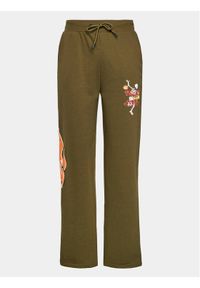 Night Addict Spodnie dresowe MJB-NA516FLAMES Zielony Regular Fit. Kolor: zielony. Materiał: bawełna