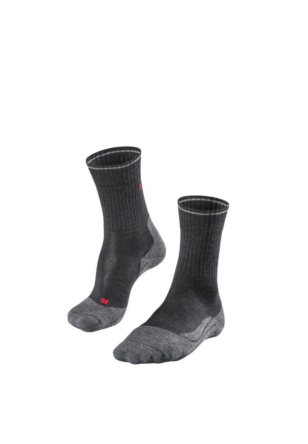 Skarpetki damskie Falke TK2 Wool Silk. Kolor: brązowy, wielokolorowy, szary. Sport: turystyka piesza