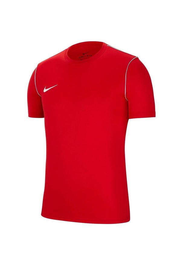 Nike - Męska Koszulka Z Krótkim Rękawem Dry Park 20. Kolor: czerwony. Długość rękawa: krótki rękaw. Długość: krótkie. Sport: turystyka piesza