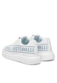 Just Cavalli Sneakersy 78QA3SBC ZPA95 Biały. Kolor: biały. Materiał: skóra