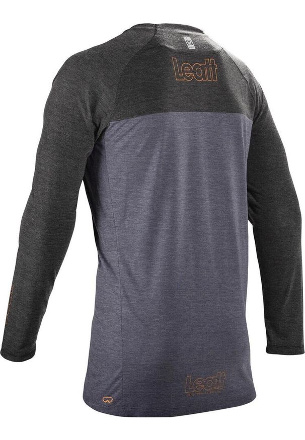 LEATT - Bluza rowerowa męska Leatt Jersey MTB Gravity 2.0. Kolor: czarny. Materiał: jersey. Długość rękawa: długi rękaw