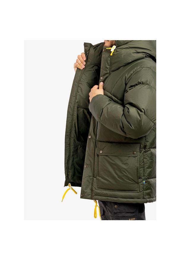 Fjällräven - Kurtka puchowa męska Fjallraven Expedition Down Lite Jacket. Kolor: zielony. Materiał: puch. Sport: turystyka piesza