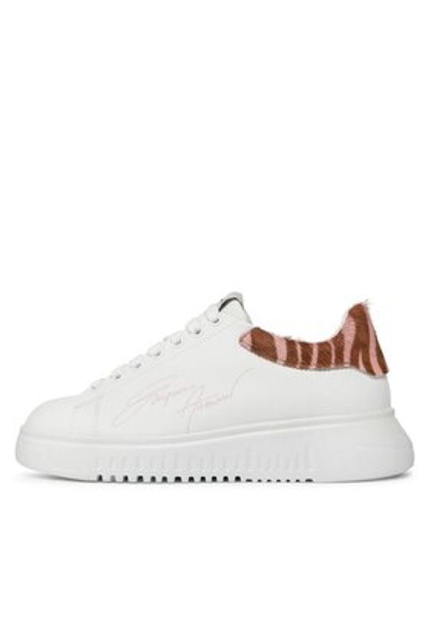 Emporio Armani Sneakersy X3X024 XN388 R297 Biały. Kolor: biały. Materiał: skóra