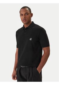 Armani Exchange Polo XM000367 AF13022 UC001 Czarny Regular Fit. Typ kołnierza: polo. Kolor: czarny. Materiał: bawełna #1