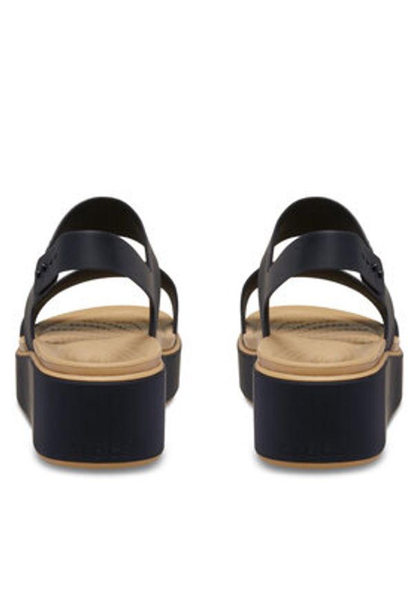 Crocs Sandały Brooklyn Matte Wrap Low Wedge 211802 Czarny. Kolor: czarny