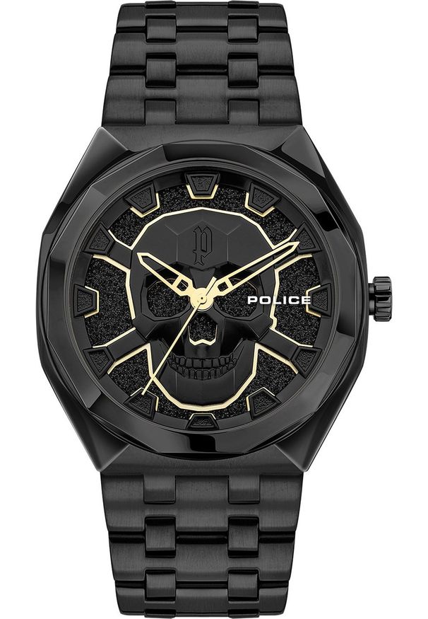 Zegarek Police Zegarek męski Police PL.PEWJG2110701 czarny. Kolor: czarny