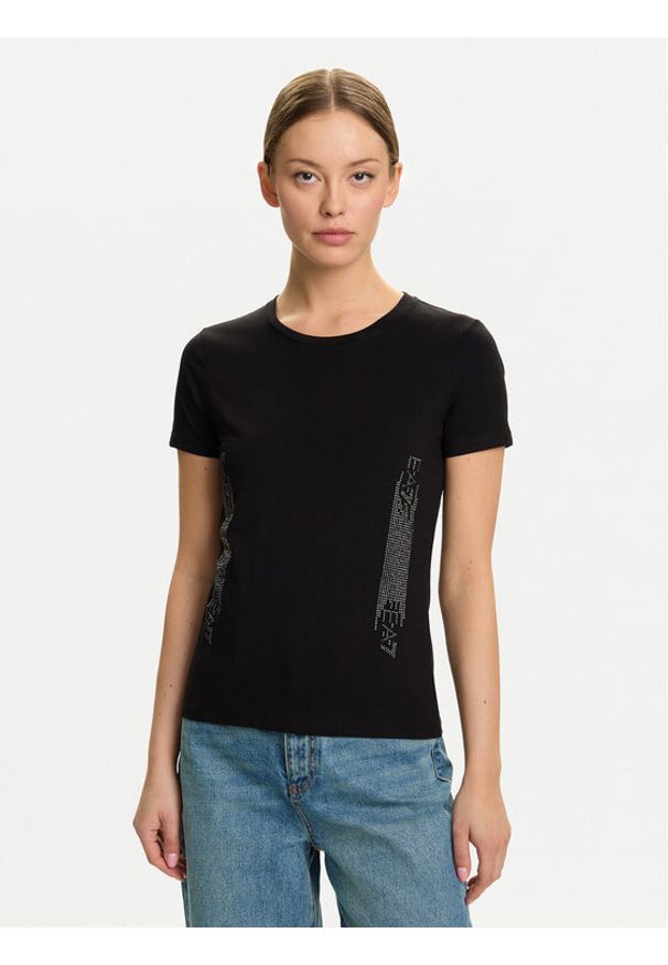 EA7 Emporio Armani T-Shirt 7W000521 AF12503 UC001 Czarny Regular Fit. Kolor: czarny. Materiał: bawełna