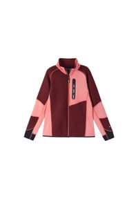 Bluza polarowa dla dziewczynki Reima Laskien. Kolor: czerwony. Materiał: polar. Sport: turystyka piesza