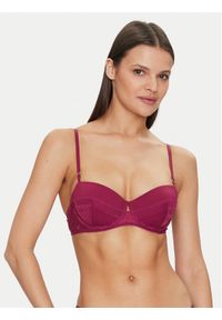 Calvin Klein Underwear Biustonosz balkonetka 000QF7543E Fioletowy. Kolor: fioletowy. Materiał: syntetyk #1