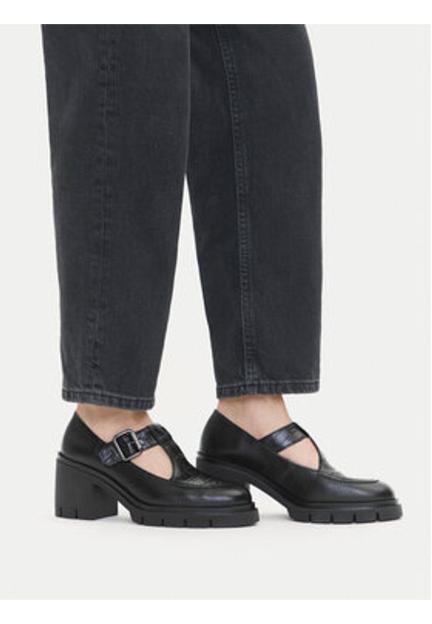 Hispanitas Półbuty BHI254279 Czarny. Kolor: czarny. Materiał: skóra