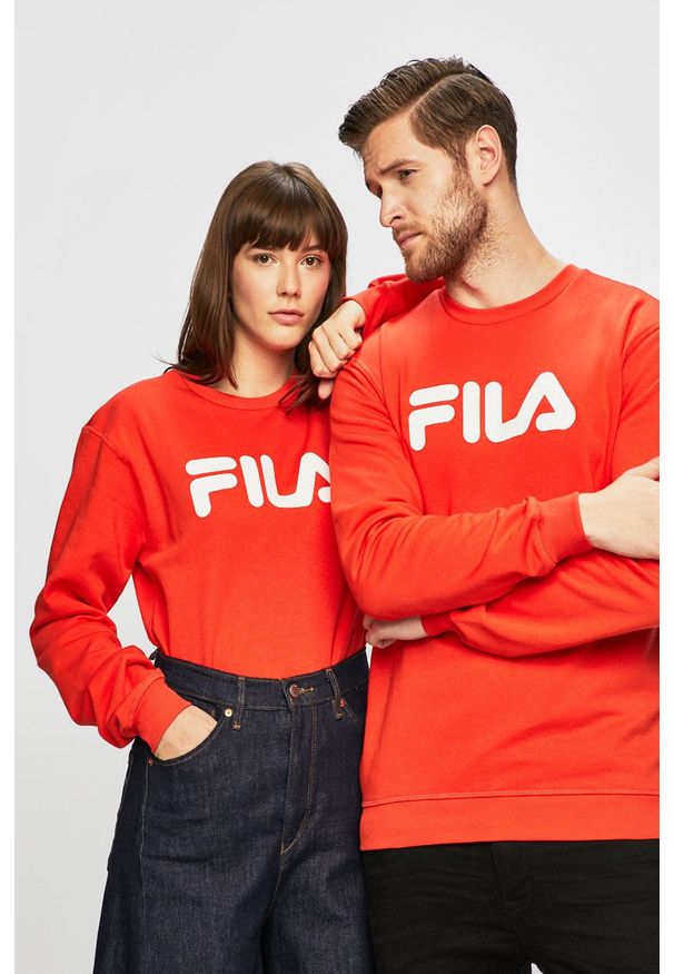 Fila - Bluza. Okazja: na co dzień. Kolor: pomarańczowy. Wzór: nadruk. Styl: casual