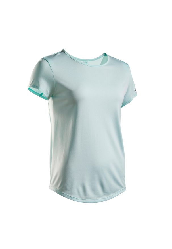 ARTENGO - Koszulka tenisowa z okrągłym dekoltem damska Artengo Dry Essential 100. Kolor: zielony. Materiał: materiał, poliester. Sport: tenis
