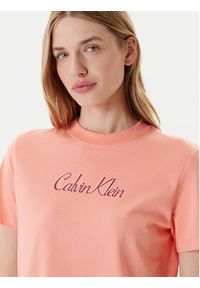 Calvin Klein Jeans T-Shirt Classic Logo LV047C854G Pomarańczowy Regular Fit. Kolor: pomarańczowy. Materiał: bawełna #5
