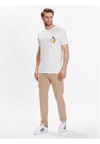 Lindbergh T-Shirt 30-400220 Biały Relaxed Fit. Kolor: biały. Materiał: bawełna #3