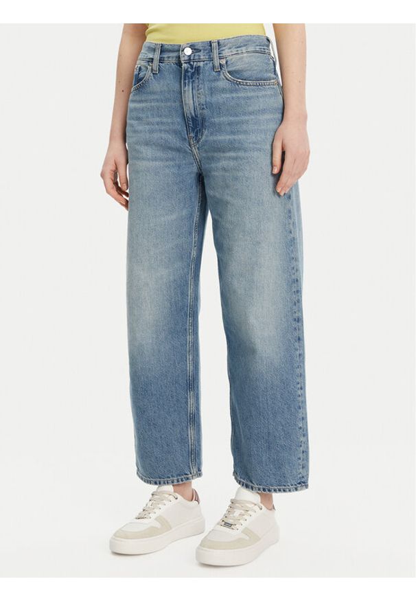 Calvin Klein Jeans Jeansy J20J225604 Niebieski Straight Fit. Kolor: niebieski