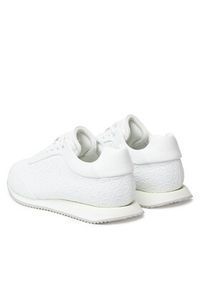 Calvin Klein Sneakersy Runner Lace Up Mono Pu HW0HW02574 Biały. Kolor: biały. Materiał: skóra