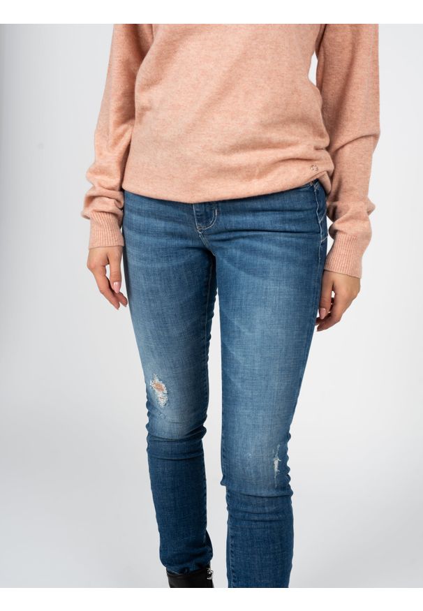 Guess Jeansy "Skinny High" | W2GA34D3ZTL | Kobieta | Niebieski. Okazja: na co dzień. Kolor: niebieski. Styl: casual