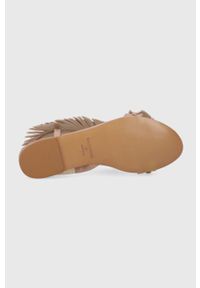 Baldowski sandały skórzane damskie kolor beżowy. Kolor: beżowy. Materiał: skóra. Wzór: gładki #3