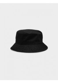 outhorn - Kapelusz bucket hat męski - czarny. Kolor: czarny. Materiał: bawełna, tkanina. Sezon: lato