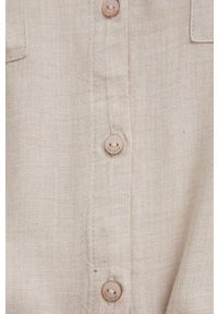 Tom Tailor - Koszula. Kolor: beżowy. Materiał: tkanina. Długość rękawa: długi rękaw. Długość: długie #3