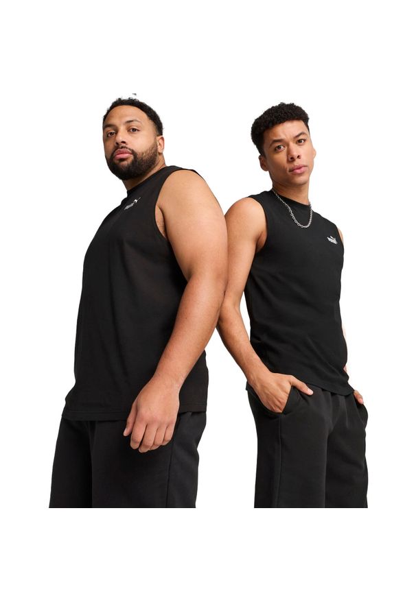 Podkoszulek Puma Ess No. 1 Logo Sleeveless Tee, Mężczyźni. Kolor: czarny. Materiał: bawełna, materiał
