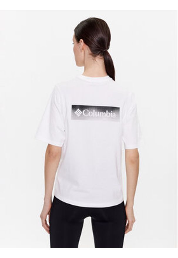 columbia - Columbia T-Shirt North Casades 1992085 Biały Relaxed Fit. Kolor: biały. Materiał: bawełna