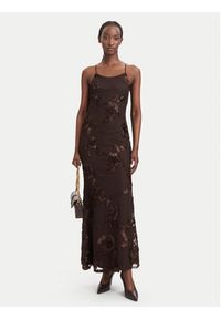 Vero Moda Sukienka koktajlowa VmQuinn 10348532 Brązowy Regular Fit. Kolor: brązowy. Materiał: syntetyk. Styl: wizytowy #2
