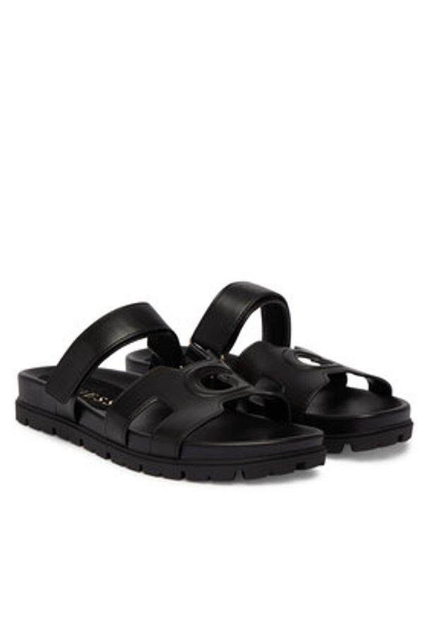 Guess Sandały 182058 Czarny. Kolor: czarny. Materiał: skóra