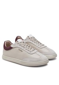 Calvin Klein Sneakersy Cupsole Lace Up - Lth Sue Mix HW0HW02435 Beżowy. Kolor: beżowy. Materiał: skóra #4